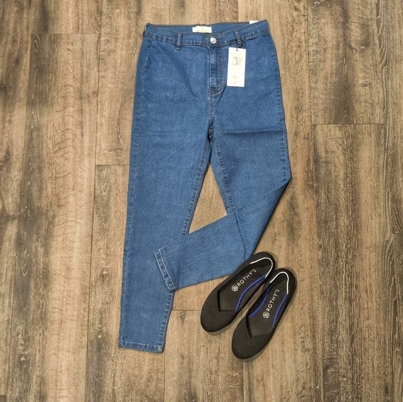 *NWT* ASOS Don't Think Twice Chloe High Waist Disco Skinny Jean - Picture 3 of 7